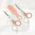 thumbnail image 5 of Unique Bargains 1 Set Frosted Hair Cutting Scissors for Hair Styling Orange White, 5 of 7