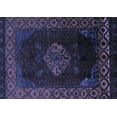 thumbnail image 1 of Ahgly Company Machine Washable Indoor Rectangle Abstract Blue Modern Area Rugs, 2' x 4', 1 of 4