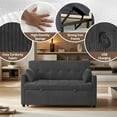 thumbnail image 3 of 3-in-1 Sleeper Sofa with Pull Out Bed,Loveseat Sofa Bed,Modern 2 Seater Convertible Small Couch with Pockets and USB for Living Room Bedroom Apartment (Dark Gray, Corduroy), 3 of 7