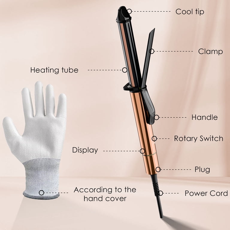 SKIMI 1 Inch Hair Curling Wand, Ceramic Coating photo 4