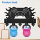 thumbnail image 4 of Wood & Iron Wall Mounted Hook Hangers Decorative Organizer Rack with 2Pcs Screws 5 Hooks for Bag Clothes Key Scarf Hanging Holder Playing Theme 180x300x7mm, 4 of 9