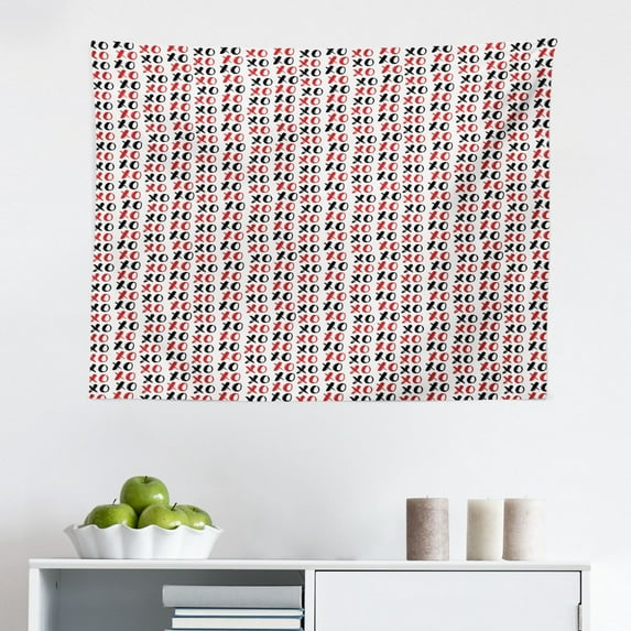 Tribal Tapestry, Geometric Design Striped Diamond and Rhombus Shapes and Ornamental Tribal Concept, Fabric Wall Hanging Decor for Bedroom Living Room Dorm, 2 Sizes, Multicolor, by Ambesonne