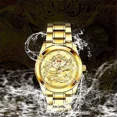 thumbnail image 5 of DOBLT Men's Luxury Gold Stainless Steel Watch - Waterproof Diamond Quartz Business Watch, Classic Dress Wristwatch for Professional Men, Elegant Gift for Husband, Dad, Graduation, Anniversary, 5 of 7