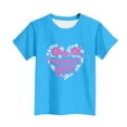 thumbnail image 4 of Zpanxa T-Shirts d'Été pour Filles Imprimé de la Fête de l'Indépendance Col Rond Manches Courtes Haut Polyester Spandex 14-15 Ans, 4 of 6