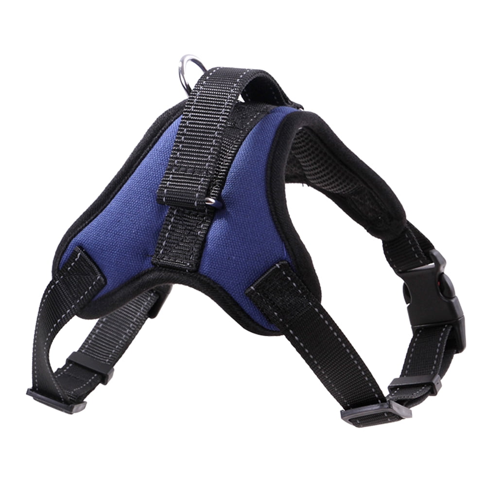 Dog Harness For Large Medium Dogs Adjustable Reflective Harnesses Blue