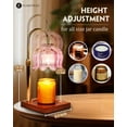 thumbnail image 3 of Funistree Candle Warmer Lamp with Timer Dimmable, Height Adjustable Flower Wax Warmer, Gifts for Women Mom Birthday, House Warming Lotus Candle Melting Light for Jar Candles Home Decor, 3 of 6