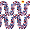 thumbnail image 2 of Lazyguy Patriotic Garland 40 LED Red White Blue Tinsel 20 ft 2-Pack, 2 of 9