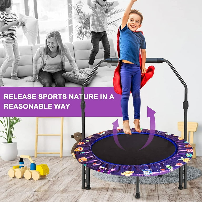 Junior trampoline with top handle