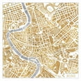thumbnail image 2 of Marshall, Laura 26x26 Black Ornate Wood Framed with Double Matting Museum Art Print Titled - Gilded Rome Map, 2 of 4