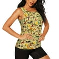 thumbnail image 2 of Xecao Ethnic African print women's scoop neck, loose-fit workout tank tops for the gym., 2 of 9