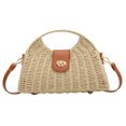 thumbnail image 1 of Bolso Cruzado de Paja Molodo Tote de Rattan con Asa Superior para Mujer, 1 of 7