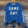 thumbnail image 2 of Womens Sequin Football Sweatshirts 2025 Game Day Long Sleeve Baseball Graphic Tops Fall Winter Casual Crew Neck Pullover Blouses, 2 of 5