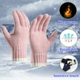thumbnail image 5 of Weikingp Clearance! Warm Gloves, Winter Teenagers Women Keep Warm Touching Screen Knit Gloves Elastic Cuff Soft Full Finger Gloves Mitten, Knitted Gloves, Heating Gloves Red, 5 of 7