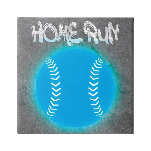 Stupell Industries Home Run Urban Sports Sports Painting Gallery Wrapped Canvas Art Print Wall Art, 30 x 30