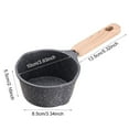 thumbnail image 2 of Yucurem Non-stick Mini Sauce Pan Wooden Handle Milk Pan Butter Melting Pot Kitchen Essentials (Black), 2 of 10