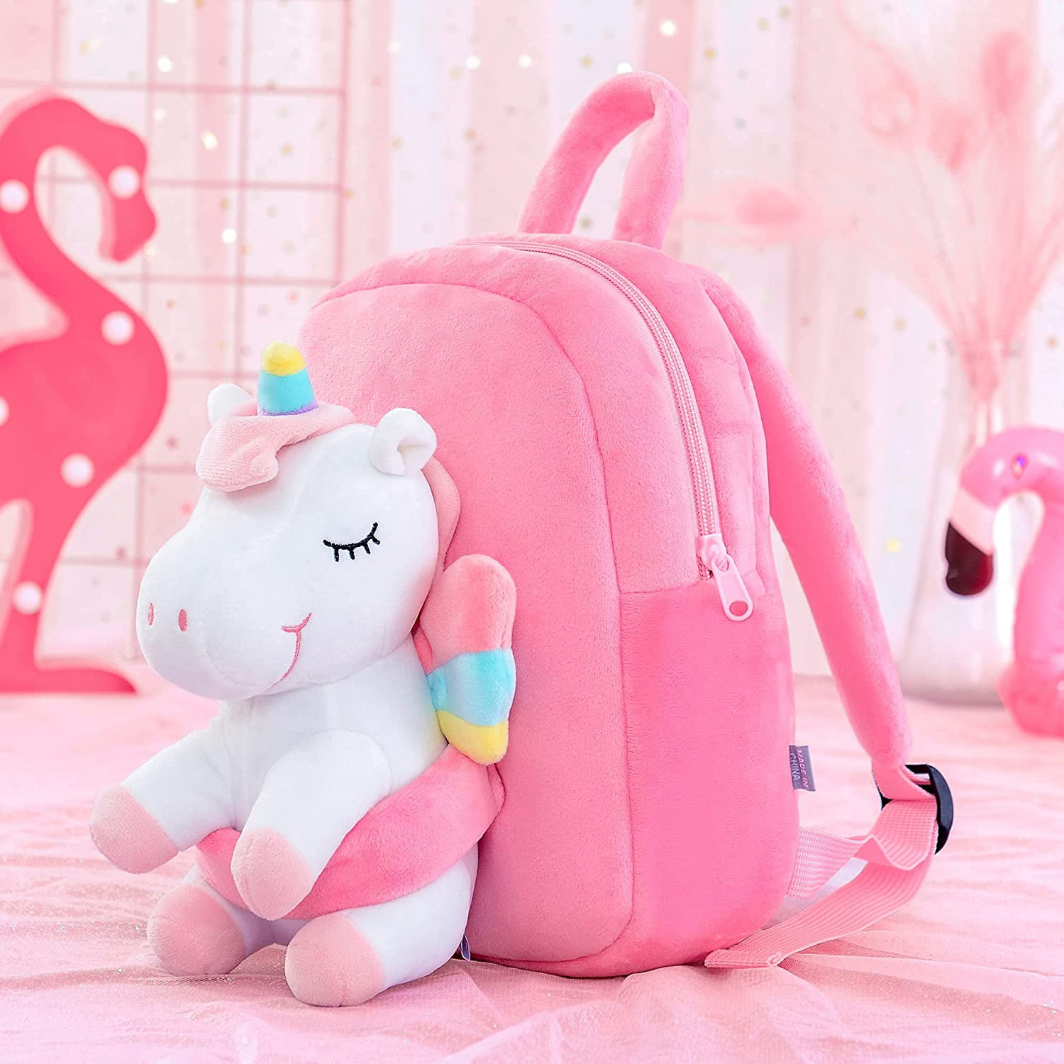 20" Unicorn Backpack Plush Bag Kids Girls Accessories Gifts 