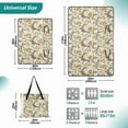 thumbnail image 2 of Extra Large Picnic Beach Blanket Waterproof Sand Proof Portable Outdoor Mat Luxury Retro Flowers 80x118, 2 of 9