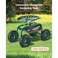 thumbnail image 4 of VEVOR Chariot de Jardin Extérieur à Roulettes avec Siège Pivotant, Roues Tout-Terrain, Plateau à Outils 300 Lb, 4 of 9