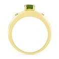thumbnail image 5 of 10k Yellow Gold Round Peridot And Diamond Ring, 5 of 6