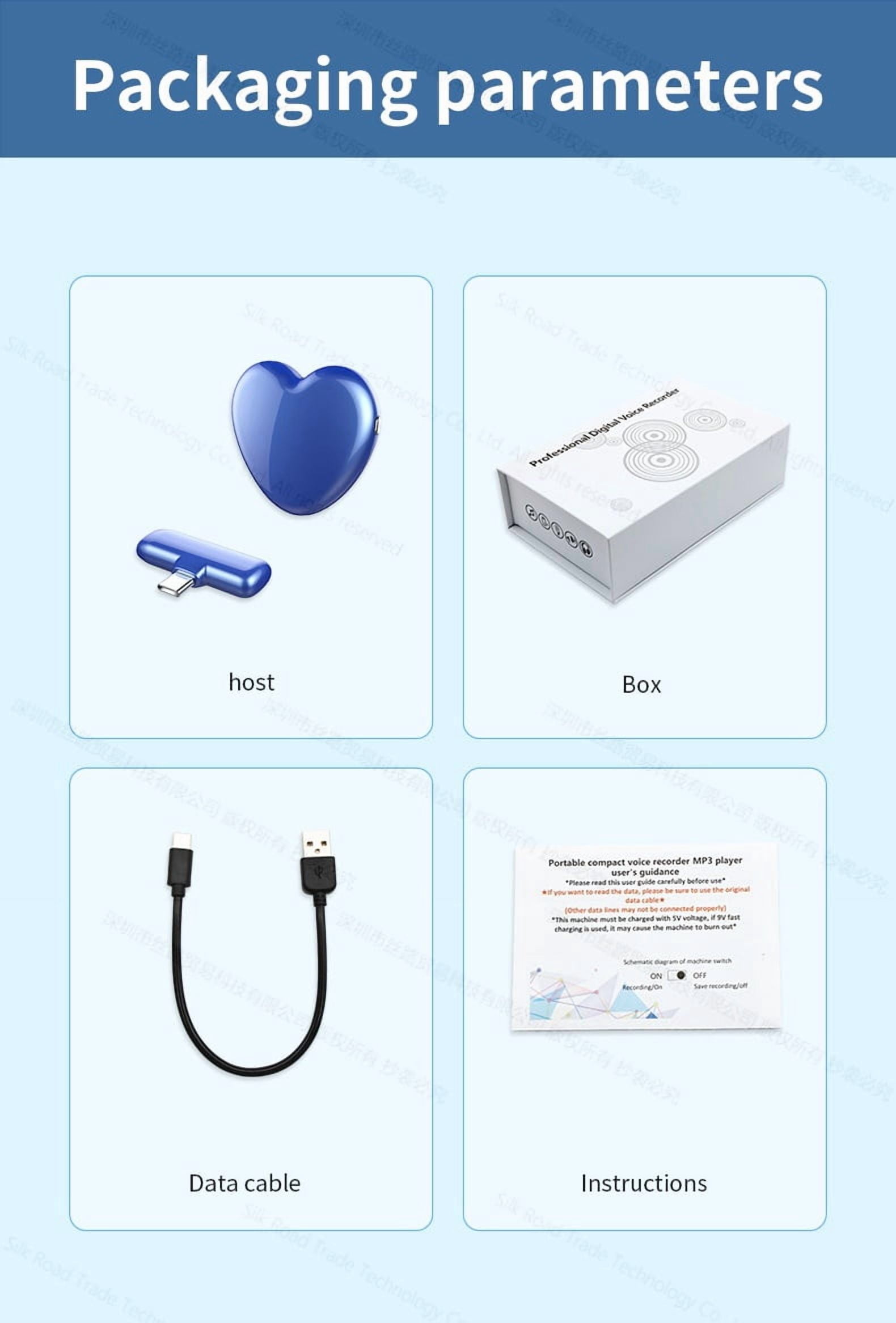 JNN B6 HD Intelligent Noise Reduction Wireless Lavalier Microphone Mic Heart-shaped Stream Receiver with clip for Android device 1-1