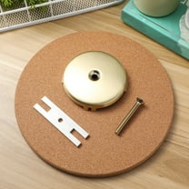 OUNONA Golden Stainless Steel Bathtub Overflow Drain Cover for Safe Bathing Experience with Screw Fixation 1.5 Inch Diameter