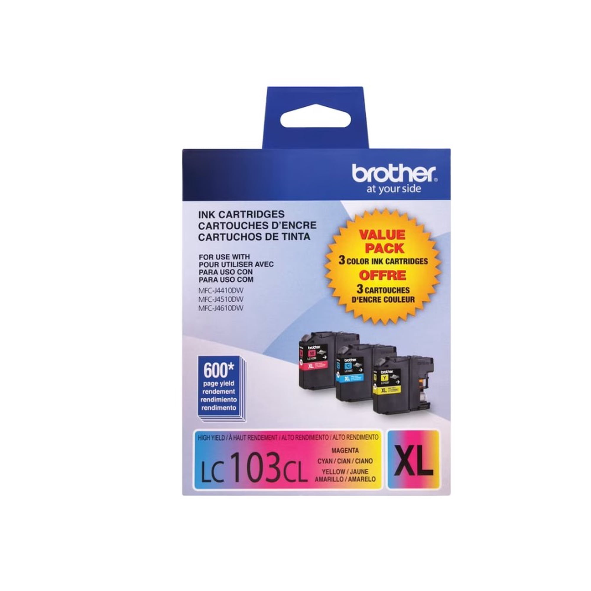 Brother LC1033PKS Printer Cartridge, High Yield Color