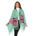 thumbnail image 3 of FORMRS Womens Scarf Winter Soft Long Big Warm Shawls Wrap Tassel Scarves, Pink Cheetah, 3 of 9