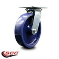 thumbnail image 2 of 8 Inch Heavy Duty Top Plate Solid Poly Swivel Caster with Ball Bearing SCC, 2 of 2