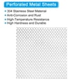thumbnail image 3 of Uxcell 11.8" L x 11.8" W Perforated Metal Sheets, 16Ga 0.31" Hole 304 Stainless Steel, 3 of 5