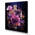 thumbnail image 2 of Designart "Poised Petals Perfumes in Purple" Fashion Canvas Wall Art - Glam Purple Perfumes Entryway Wall Art, 2 of 6