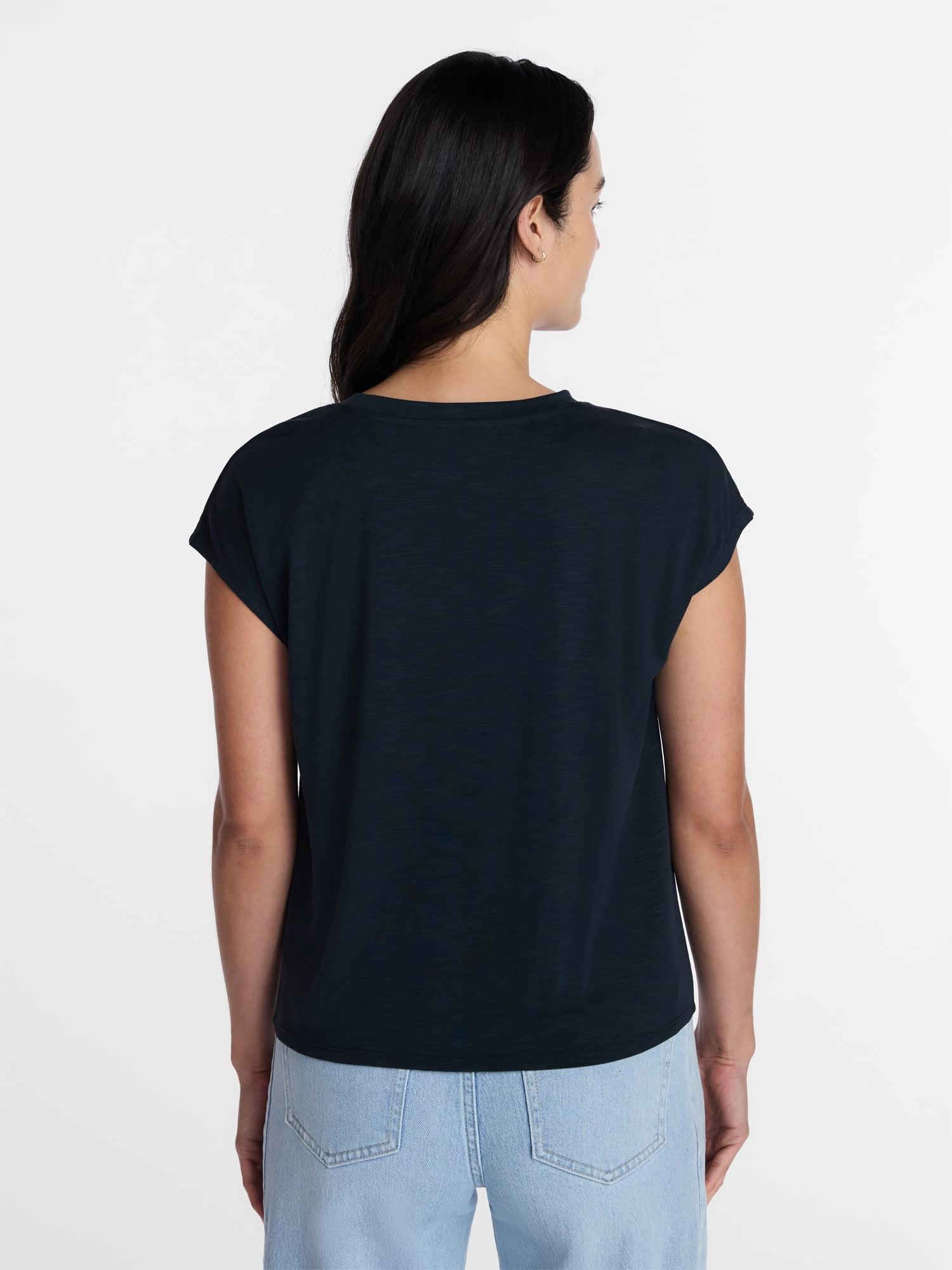 Time and Tru Women's Twist Front Top, Sizes XS-XXXL