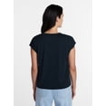thumbnail image 4 of Time and Tru Women's Twist Front Top, Sizes XS-XXXL, 4 of 6