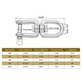 thumbnail image 6 of Uxcell Heavy Duty Double Swivel Eye Hook, Ended Eye x Jaw Chain Swivel Shackle Ring Connector Load for Hanging M5, 6 of 6