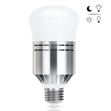 HURRISE Dusk to Dawn LED Light Bulbs, 12W Smart Sensor Bulb E26/27 Built-in Photosensor Detection Auto On/Off,  6000K Cold White,  Indoor/Outdoor Lighting Lamp Garage, Hallway, Yard, Porch,