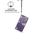 thumbnail image 6 of for Samsung Galaxy S23 Ultra (Not S23) Wallet Case for Women, Shiny Butterfly Flower PU Leather Cover with Card Slot Holder Flip Phone Case for Samsung Galaxy S23 Ultra Rhinestone Deep Purple, 6 of 18