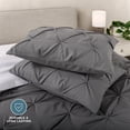 thumbnail image 5 of Bare Home Pintuck Down Alternative Comforter Set - 3-Pieces - All Seasons - Oversized King, Grey, 5 of 7