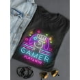 thumbnail image 3 of Gamer Play And Win T-Shirt Women -Image by Shutterstock, Female Medium, 3 of 4