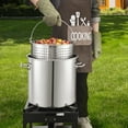 ARC USA 84QT 21 Gallon Stainless Steel Stock Pot Tamale Steamer Crawfish Seafood Turkey Fryer