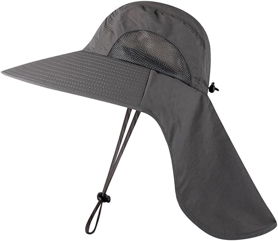 Wide Brim Sun Hat with Neck Flap, Adjustable Outdoor 50+UPF  display picture 1