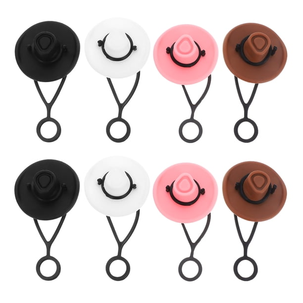 8 tapones de silicona para pajitas de bebidas, para sombreros de vaquero