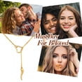 thumbnail image 2 of [Clearance] Lariat Y-Necklaces Long Necklaces for Women Gold Plated Necklaces Drop Heart Necklaces Front Adjustable Long Chain Necklace Jewelry Gift on Clearance, 2 of 5