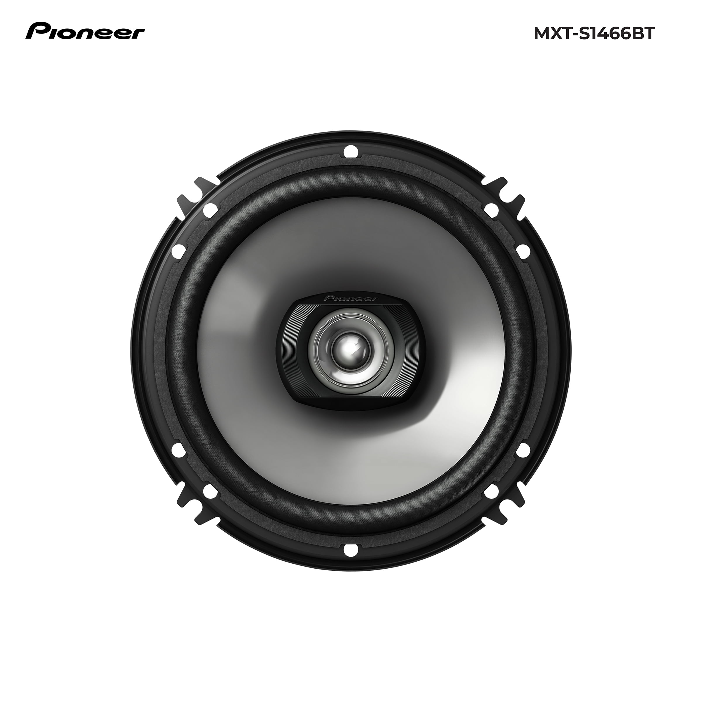 Pioneer MXT-S1466BT Car Audio Stereo Bundle ‒ Bluetooth Head Unit Receiver + (4) 6.5″ 4-Ohm Speakers, 50W x 4 RMS, Hands-Free Calling, USB, AM/FM, Loud Bass Upgrade
