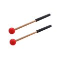 thumbnail image 3 of 2x Baquetas de percusión portátiles para marimba, meditación, carillón rojo, 3 of 9