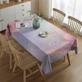 thumbnail image 2 of Delicate Floral Watercolor Pattern Rectangle Tablecloth 60"x84",Waterproof Polyester Rectangle Table Cloth, Wipeable Spillproof Polyester Tablecloth for Dining, Camping, Indoor and Outdoor, 2 of 5
