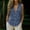 Blue, variant on Women's Sleeveless Button Down Shirts Collared V Neck Linen Casual Loose Fit Summer Blouse Tops White XL