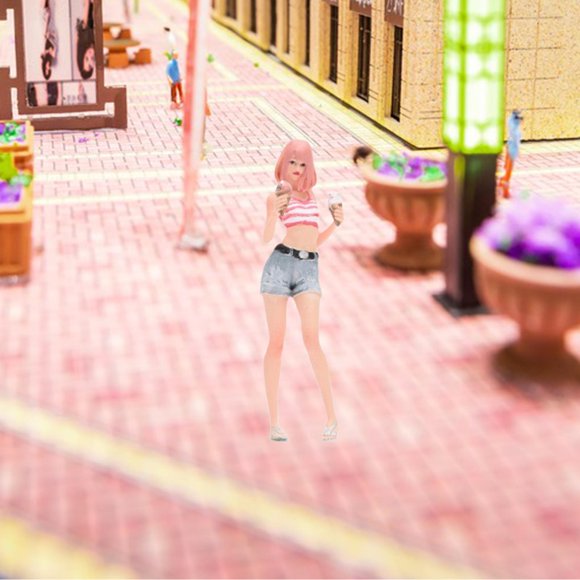 Figura de niña a escala 1:64, figura de resina, tren de jardín de hadas, decoración arquitectónica, diseño, decoración, niña pintada en pantalones