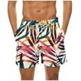 thumbnail image 2 of guisaled Bathing Suit Men Men' Swim Trunks 7 Inch Summer Hawaiian Swim Shorts Bathing Suit Quick Dry Elastic Waist Beach Shorts With Pockets, 2 of 6