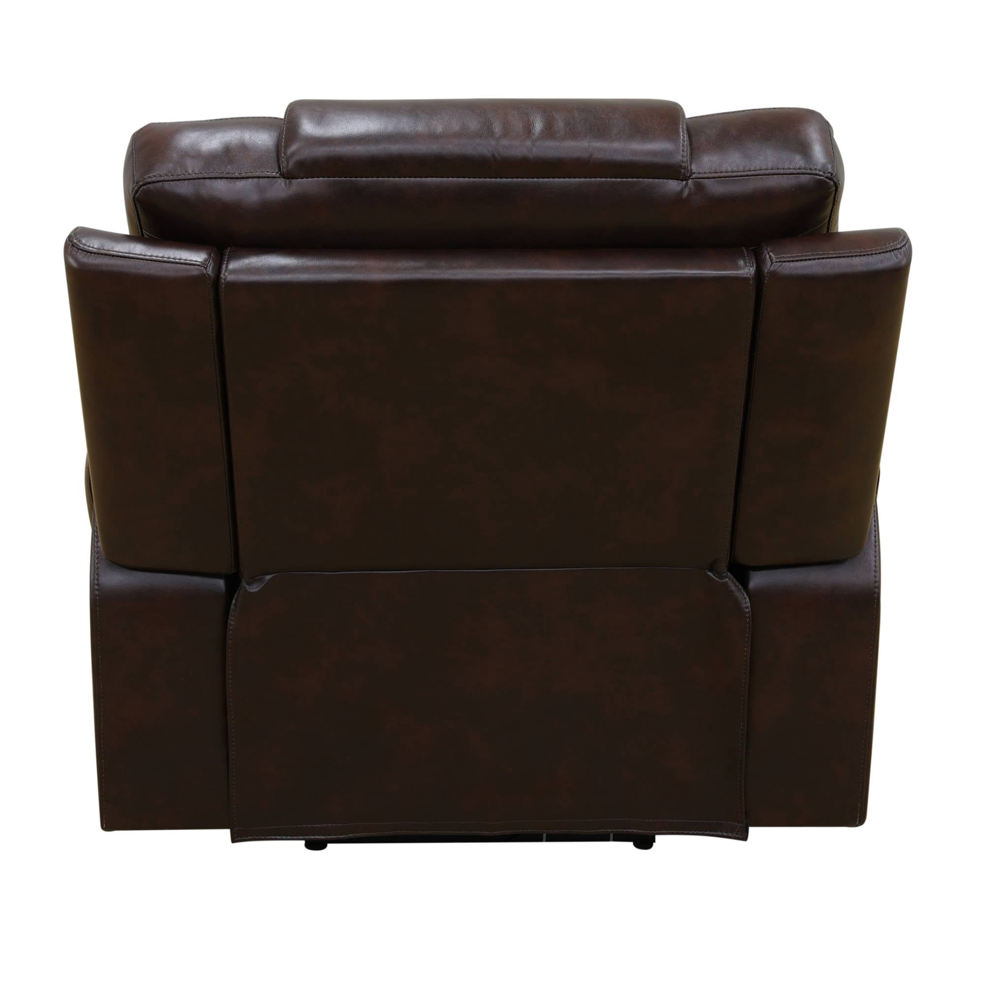 Power Leather Recliner Sofa Set with LED Lights,Living Room Furniture Armchair Chair with USB Ports, Brown