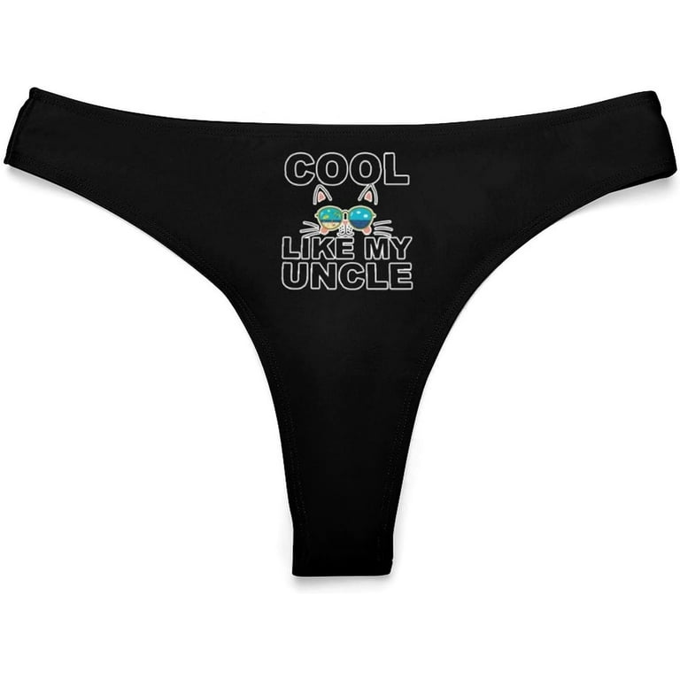 Cool Like My Uncle Women's Underwear Thongs Sexy Breathable T-Back Panties  