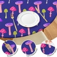 thumbnail image 4 of Colorful Mushroom Assortment Dark Blue Pattern Round Fitted Tablecloth with Elastic Edge,Dining Table Cover Waterproof,Outdoor Round Tablecloth for Camping,Dining,Indoor and Outdoor, 4 of 7